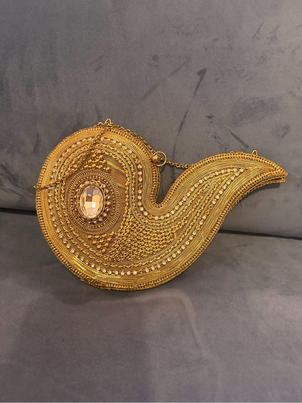 Handcrafted Indian clutch-Royal Teardrop motif